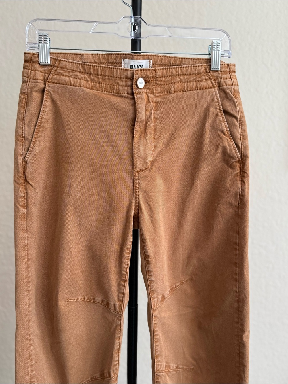 PAIGE Reid Jogger Camel Brown Tencel Utility Pants Size 26 $249 - Picture 3 of 16